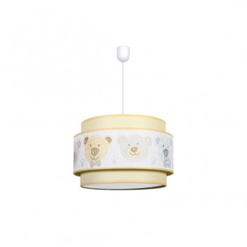 Distribuidor - Lâmpadas Diversas | Colgantes Infantil | COLGANTE PANDA AMARILLO PASTEL 1XE27 REGX35D Ref: 056193550